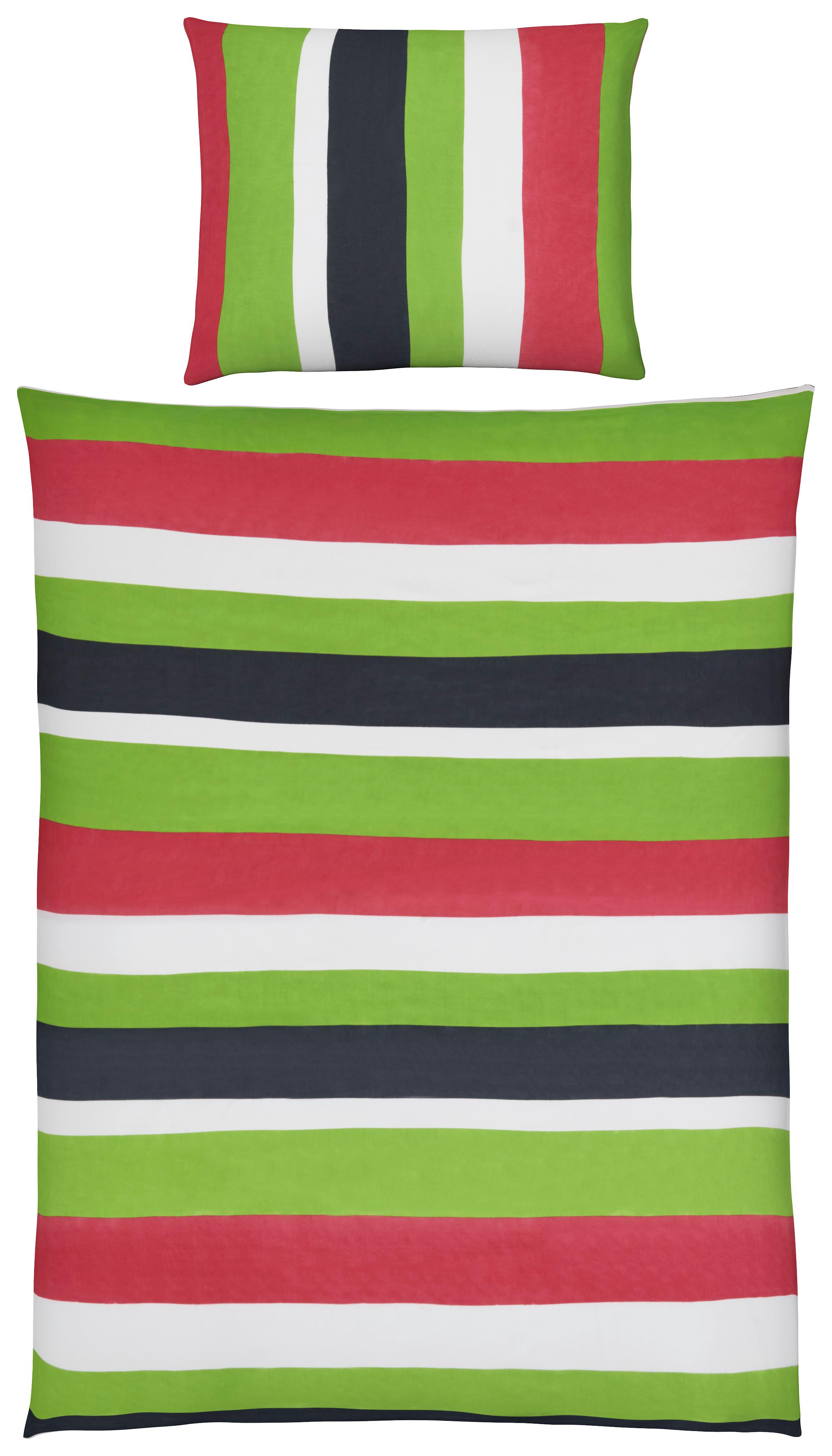Bettwäsche Max Multicolor ca. 140x200cm - Beere/Weiß, Textil (140/200cm) - Based