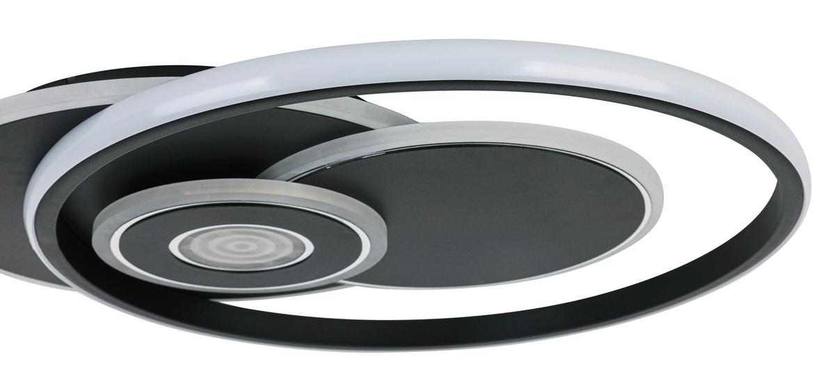 LAMPA SUFITOWA TAINA - czarny/biały, Trend, tworzywo sztuczne/metal (50/42,5/6,5cm) - Novel
