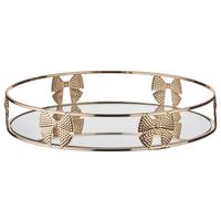 Ukrasni Poslužavnik Corina - zlatna, Moderno, staklo/metal (30/5,3cm) - Mömax