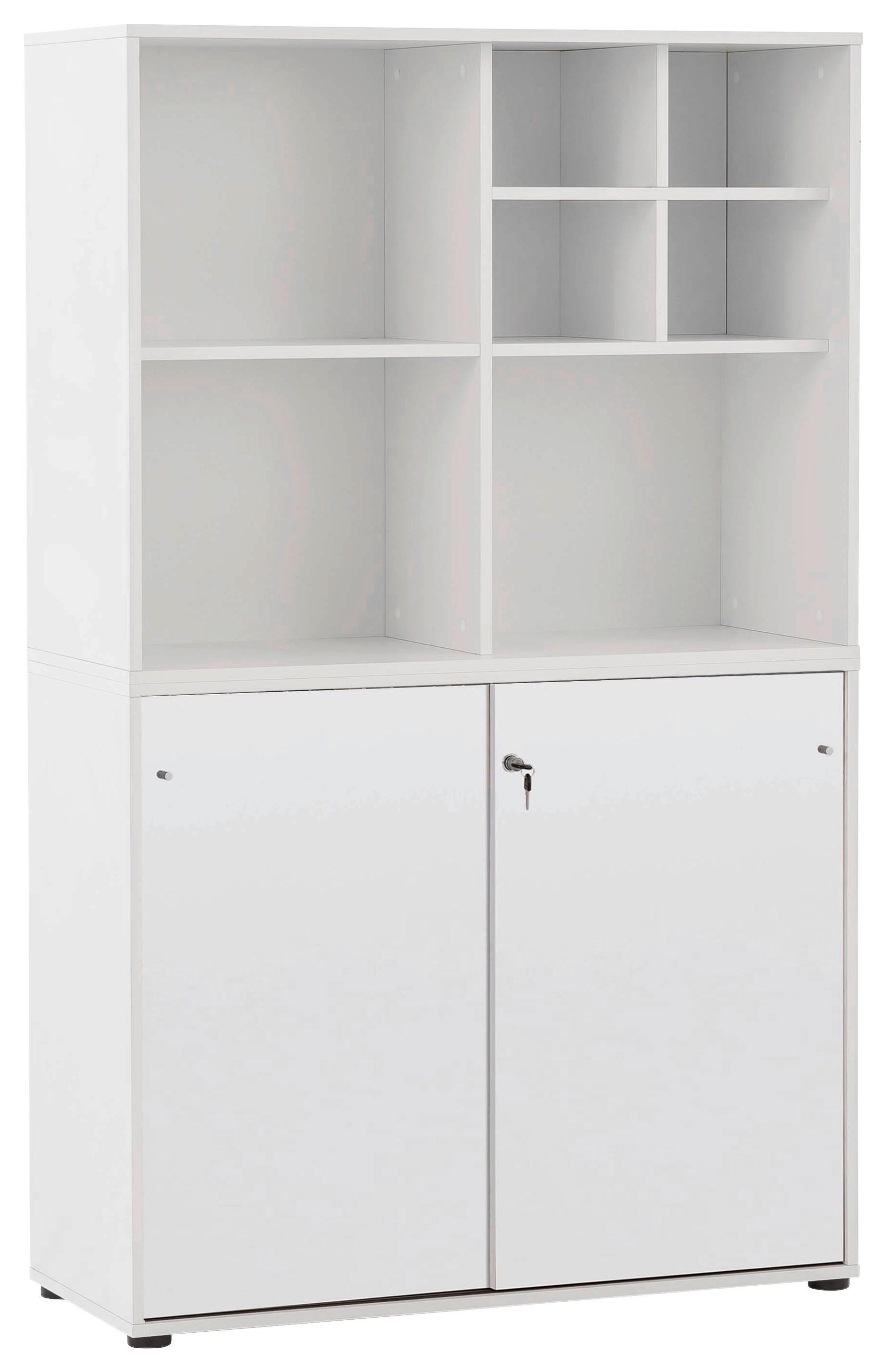 Aktenschrank MID.YOU Weiß ca. 100,1x167,2x41cm - Weiß, MODERN, Holzwerkstoff (100,1/167,2/41cm) - MID.YOU