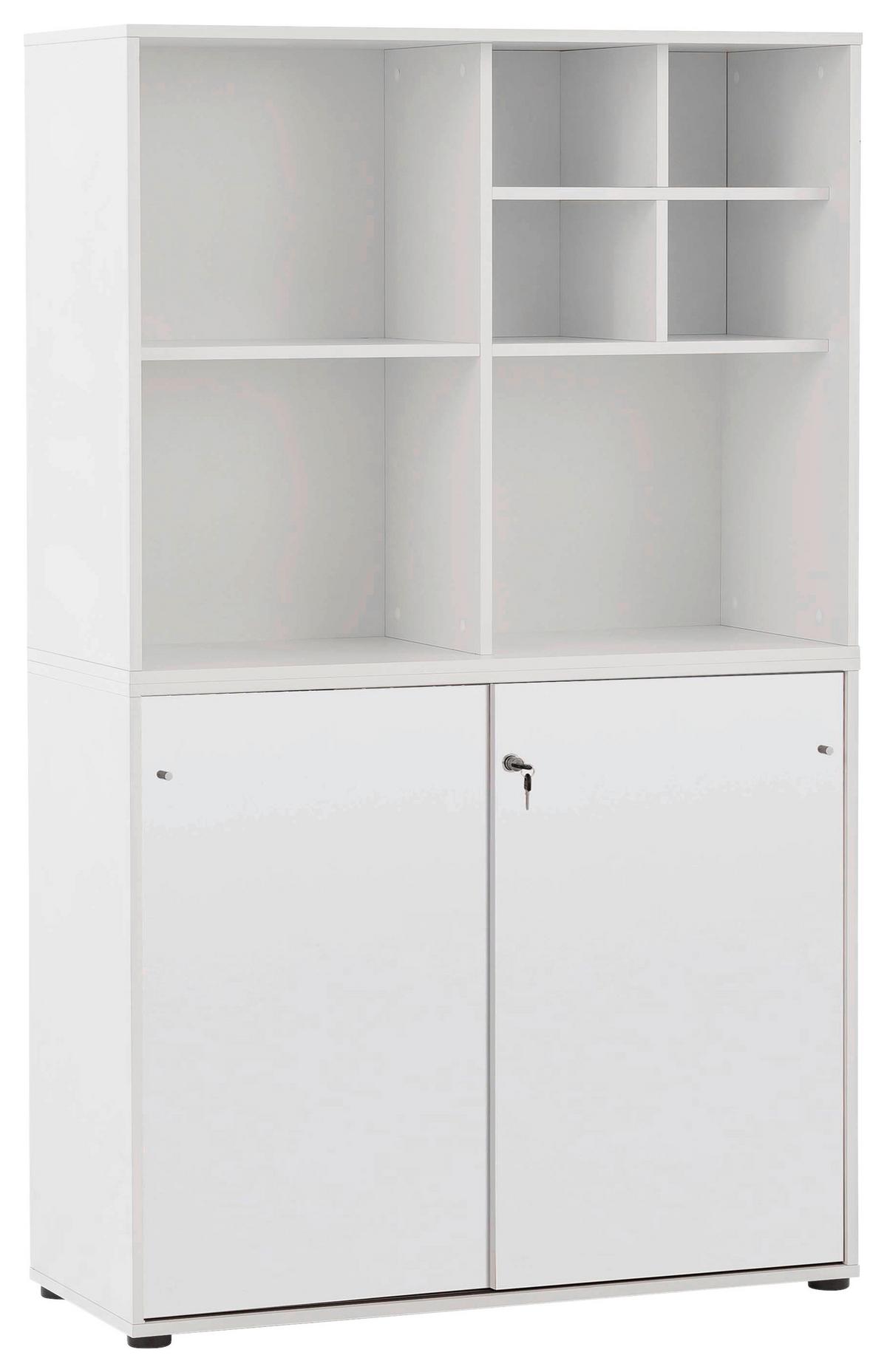 Aktenschrank MID.YOU Weiß ca. 100,1x167,2x41cm - Weiß, MODERN, Holzwerkstoff (100,1/167,2/41cm) - MID.YOU