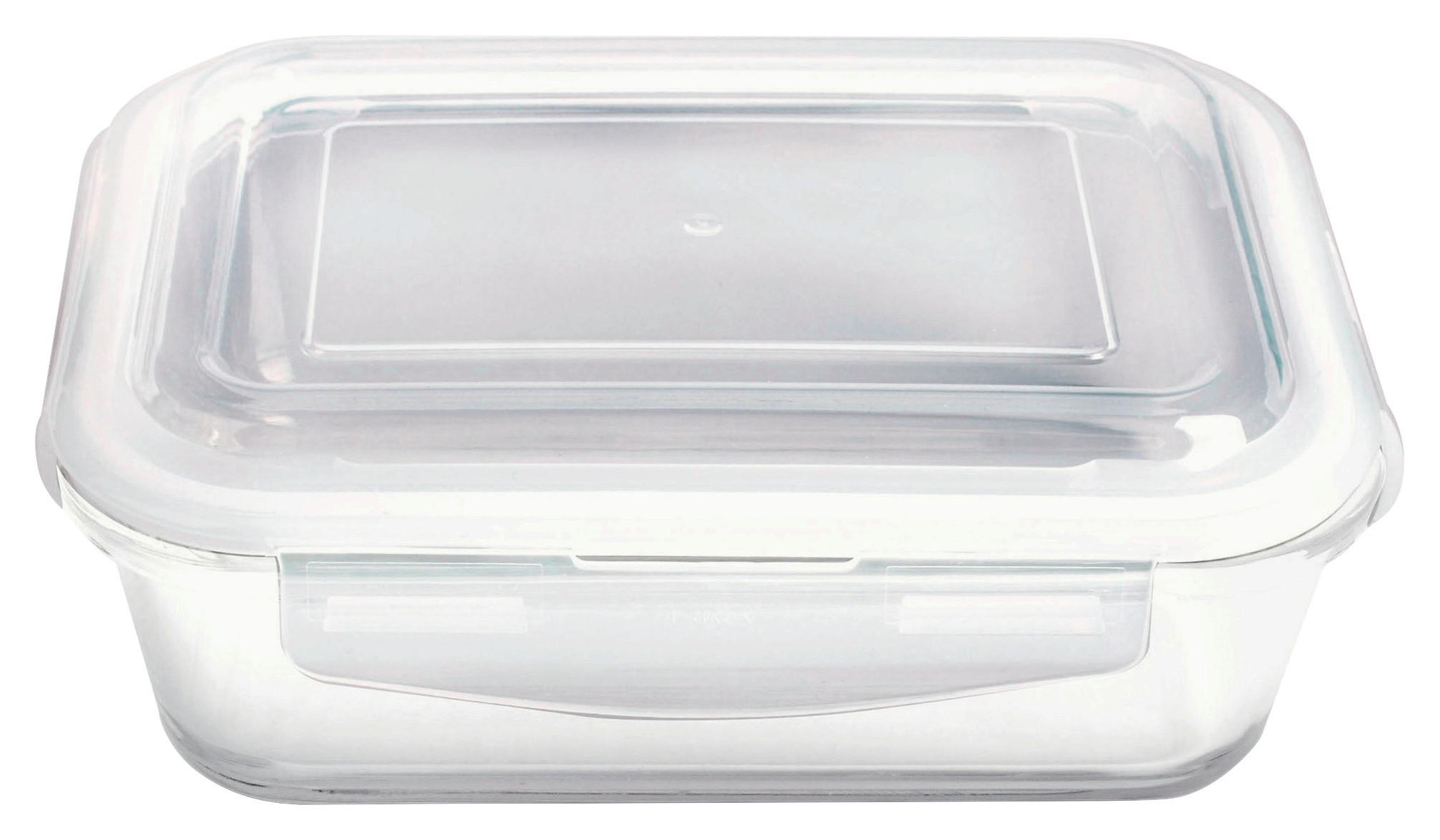 MATBEHÅLLARE FRESH - 0,6L - klar, glas/plast (17,9/13,3/6,7cm) - Mömax