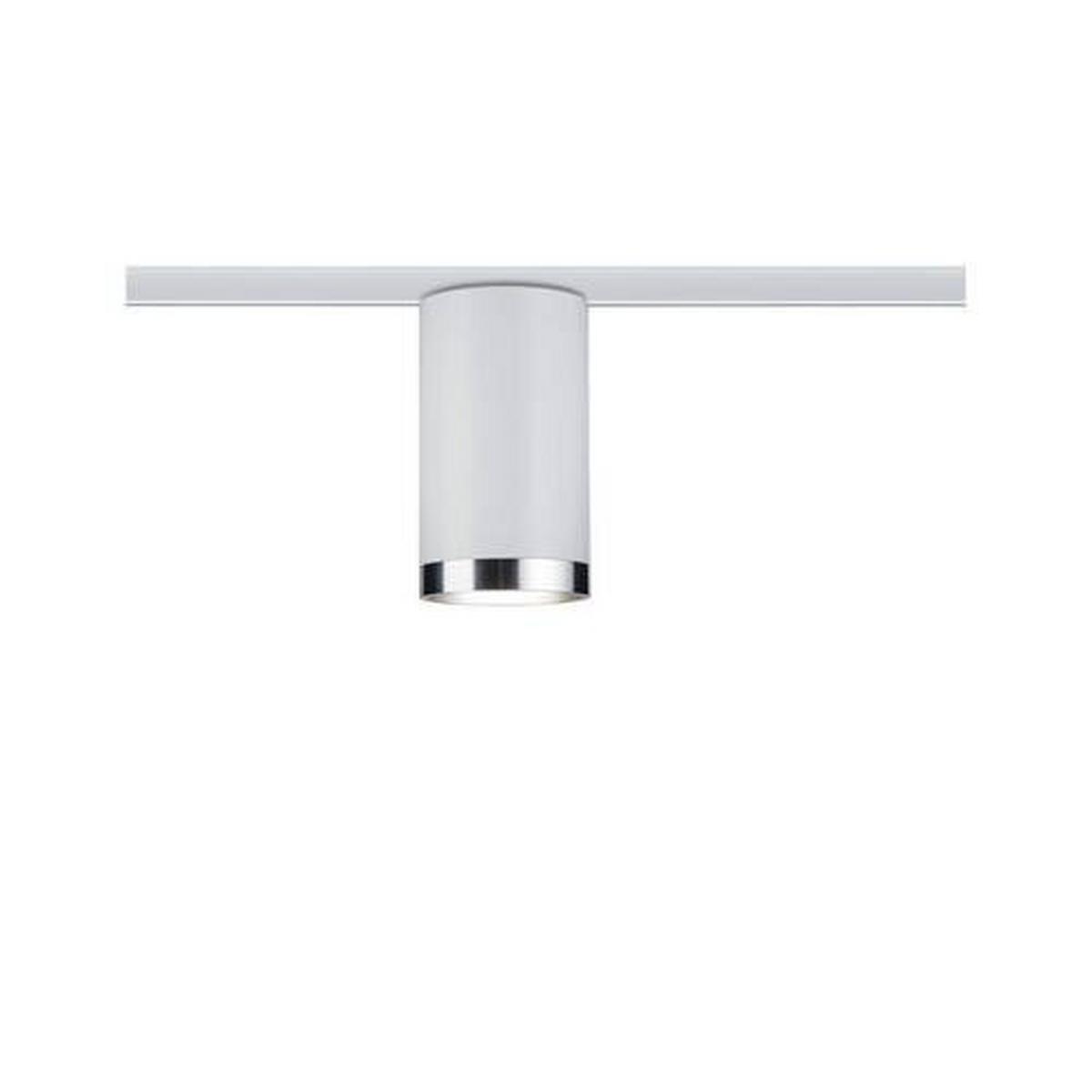 Schienensystem-Strahler Spot Tube max. 10 Watt - Chromfarben/Weiß, Basics, Kunststoff/Metall (6,5/12,8cm) - Paulmann