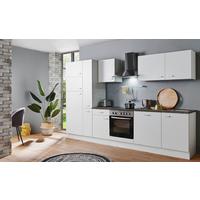 Küchenblock White-Classic Weiß B: ca. 310 cm - Silberfarben/Graphitfarben, KONVENTIONELL, Holzwerkstoff/Kunststoff (310cm) - Menke