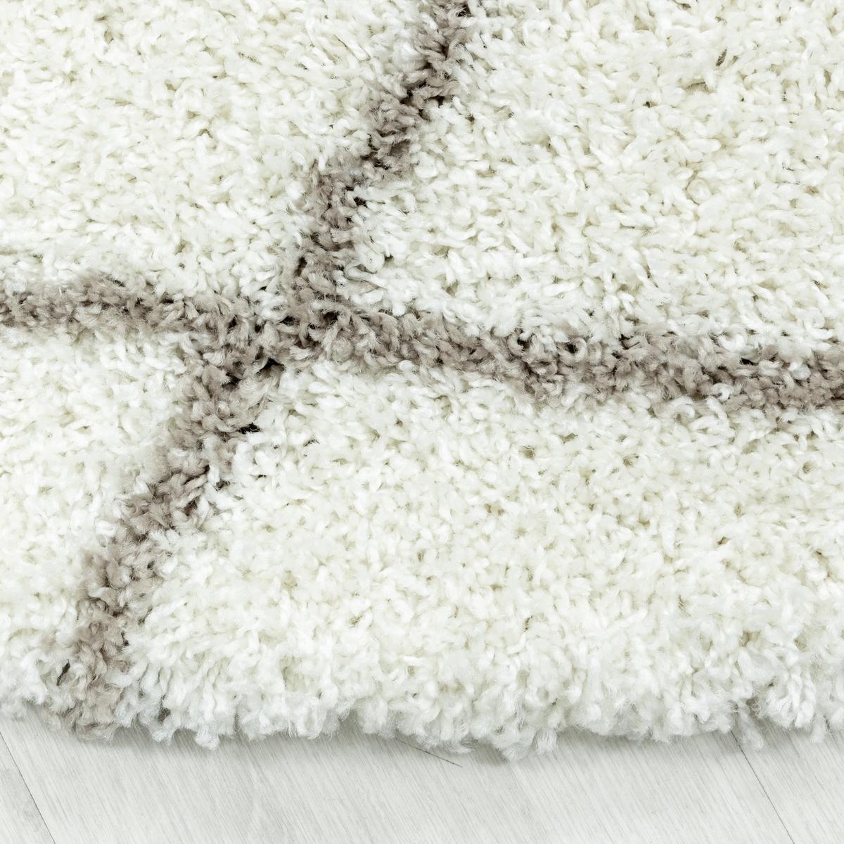 Hochflorteppich Alvor Creme Ø ca. 200cm - Creme, Basics, Textil (200cm)