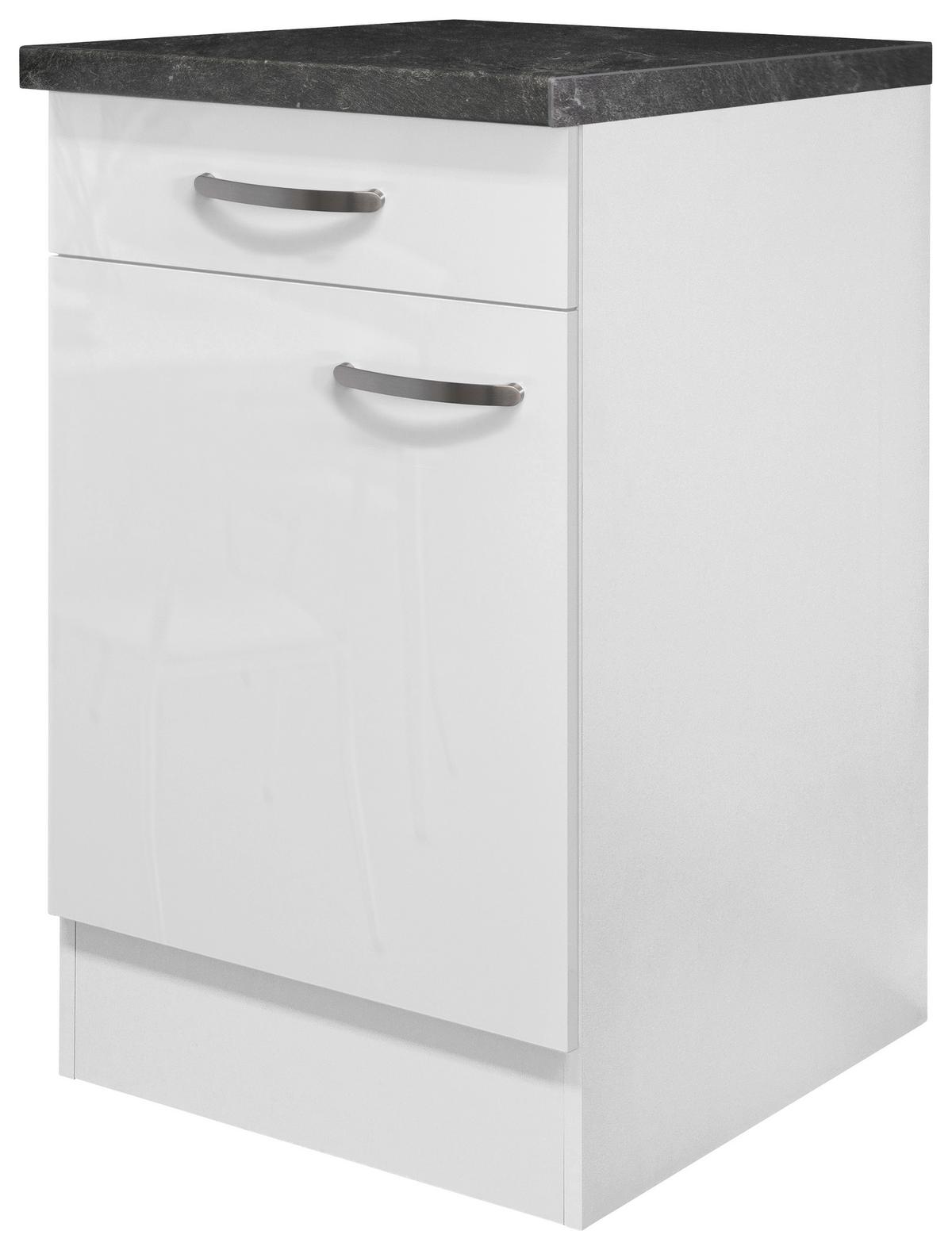 Kuhinjski Donji Element Alba Us50 - bijela/boje oplemenjenog čelika, Moderno, drvni materijal/metal (50/86/60cm)