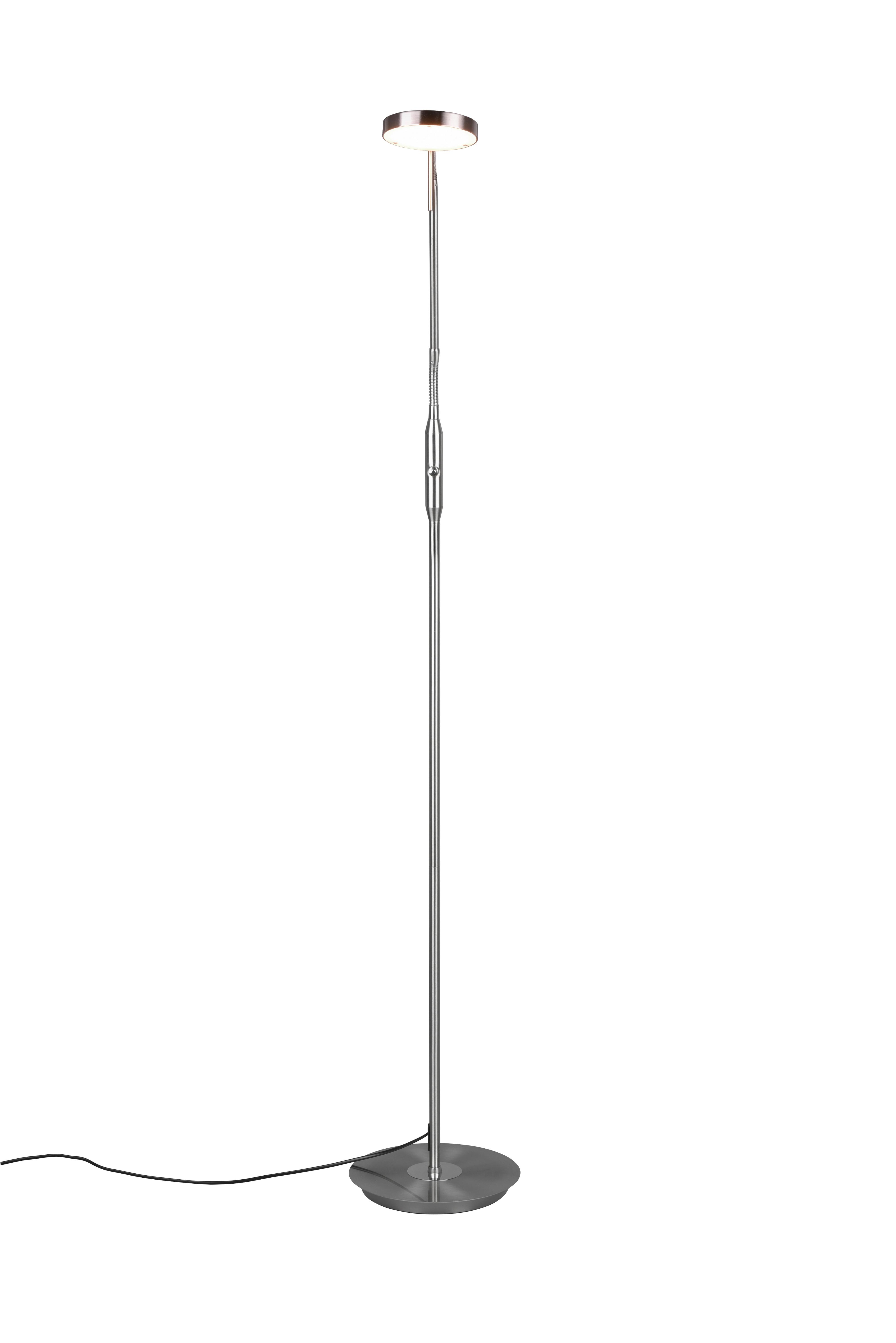 LED-Stehleuchte Monza Nickelfarben max. 12 Watt - Nickelfarben, Basics, Metall (145/25/50cm) - Trio Leuchten