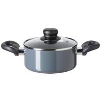 Kochtopf Basic Ø ca. 16cm - Klar/Silberfarben, Konventionell, Glas/Kunststoff (16/7cm) - Modern Living