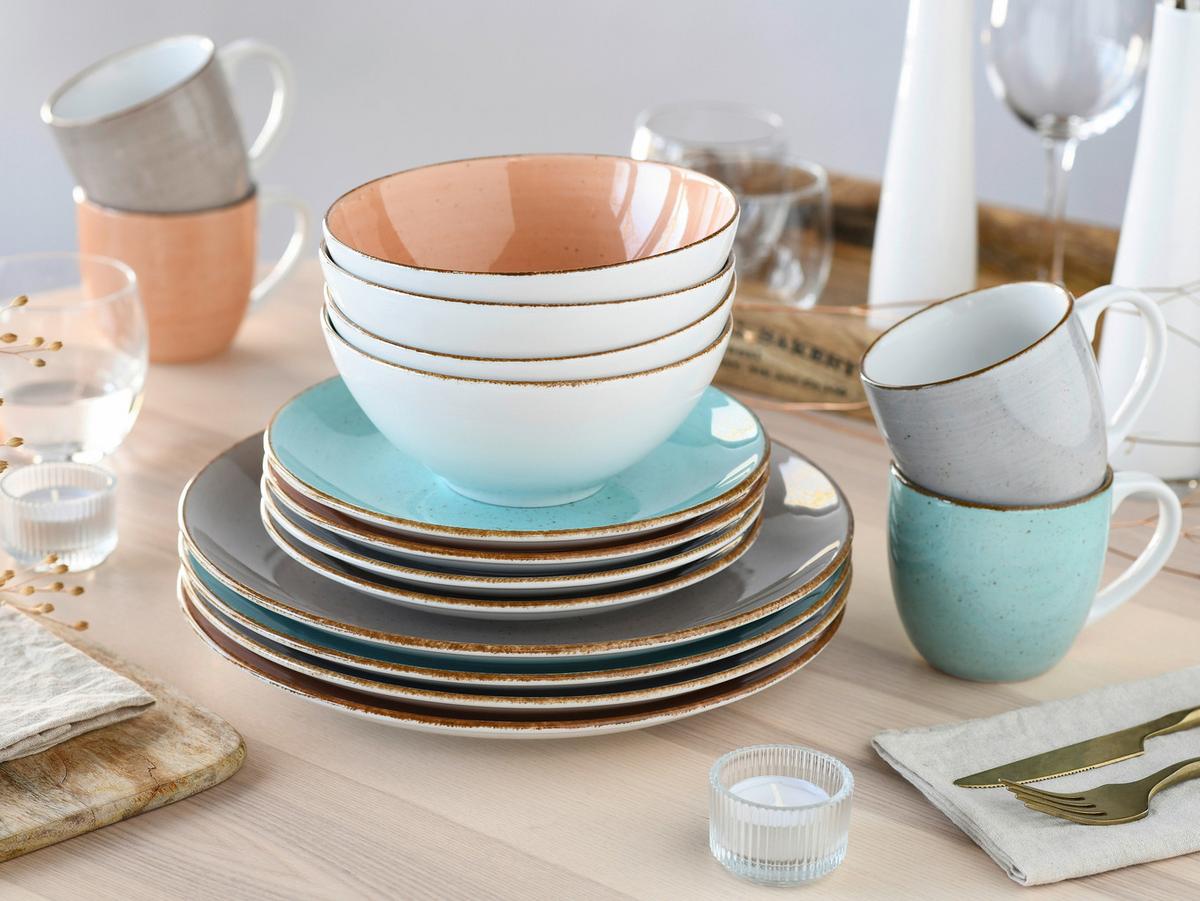 Kombinirani Servis Vintage Nature Bunt, 16-Delni - večbarvno, Basics, keramika - Creatable