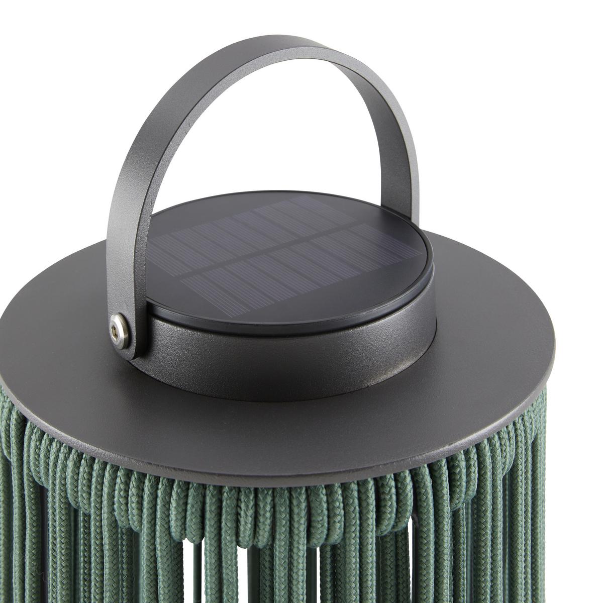 Solarleuchte Madonna Grün Solar Schnurgeflecht - Grün, MODERN, Textil/Metall (22/45/22cm) - Bessagi Garden