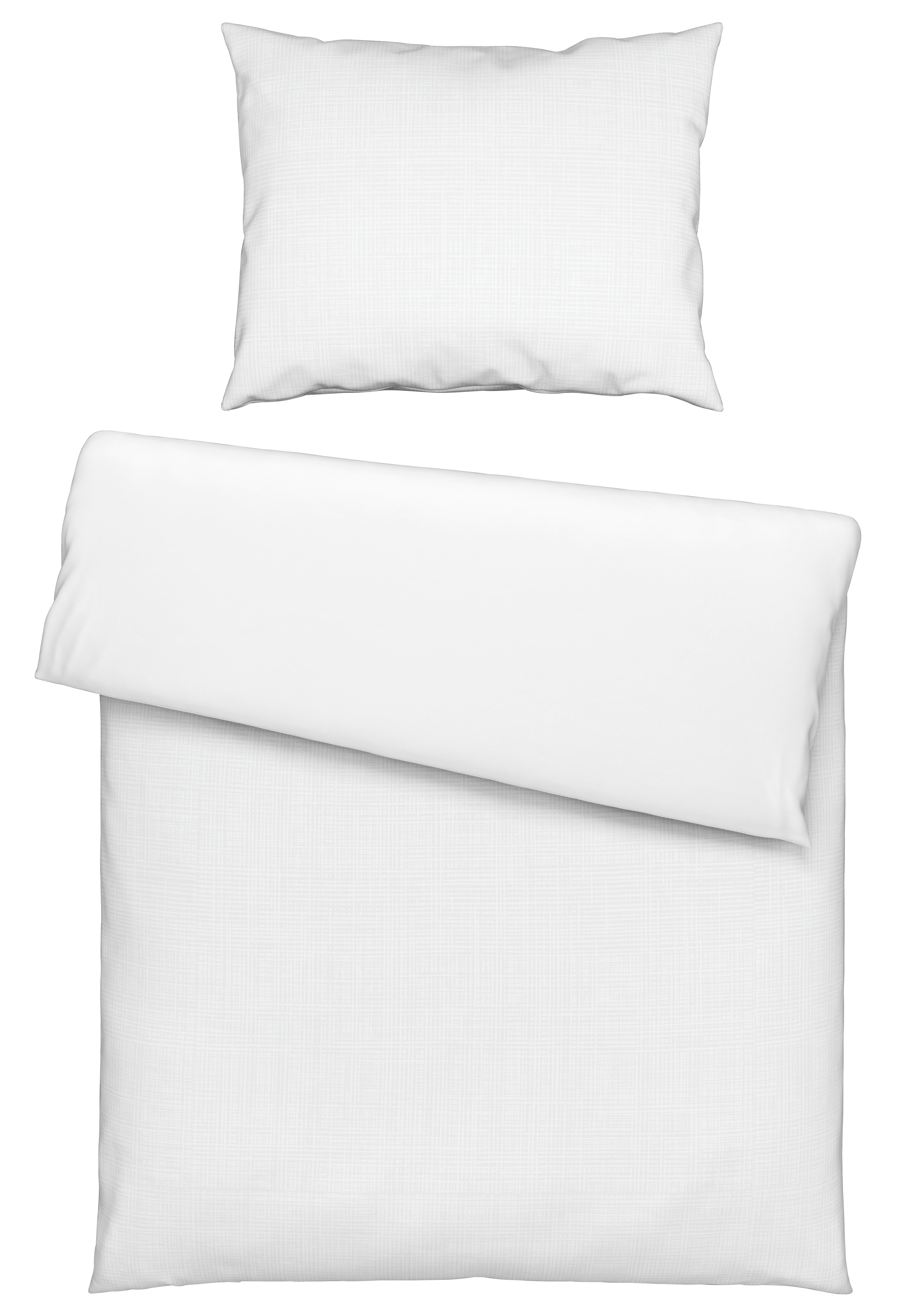 Bettwäsche Melania in Weiß ca. 140x200cm - Weiß, LIFESTYLE, Textil (140/200cm) - Modern Living