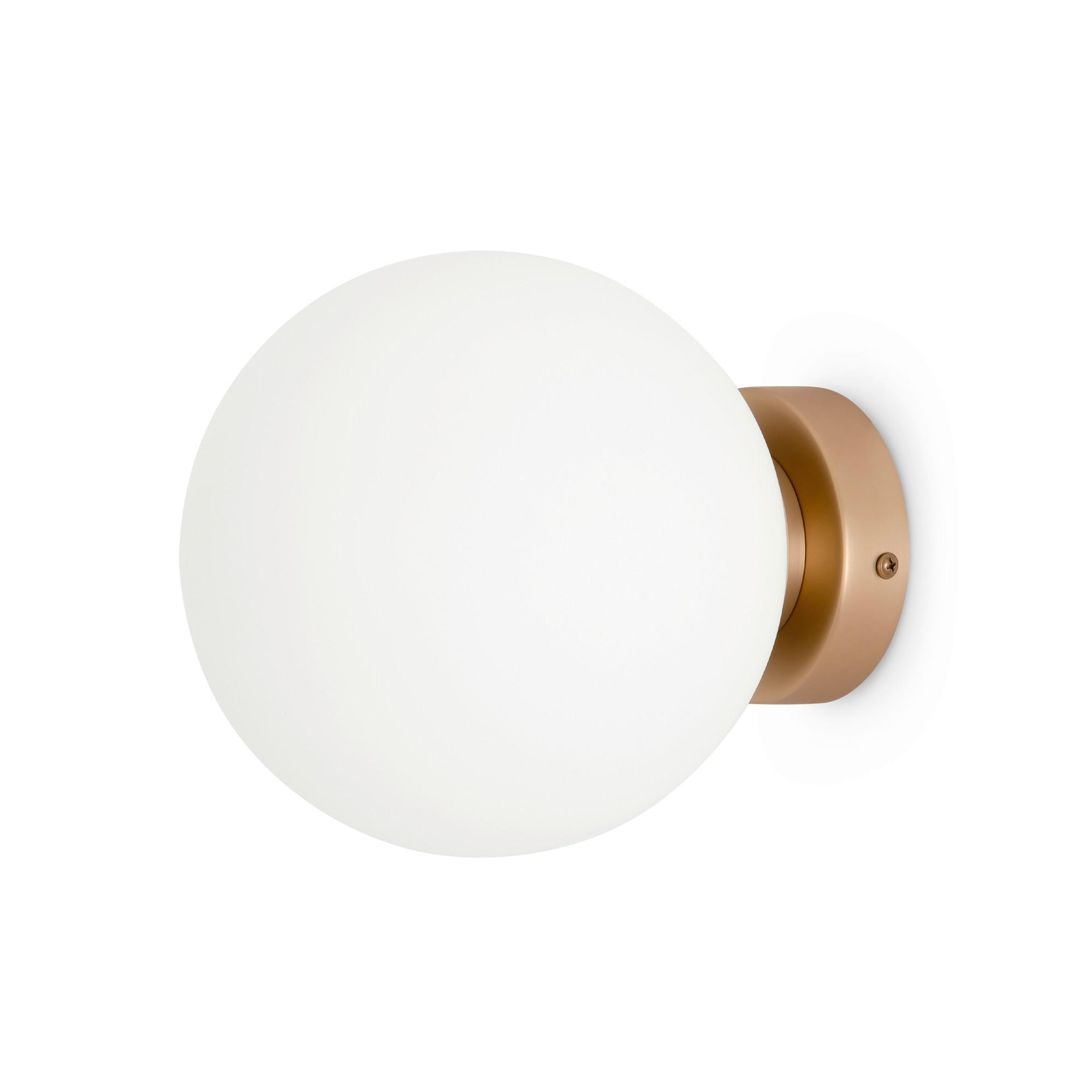 Wandleuchte Basic Form - Weiss/Goldfarben, Trend, Glas/Metall (18/18/21cm) - MAYTONI