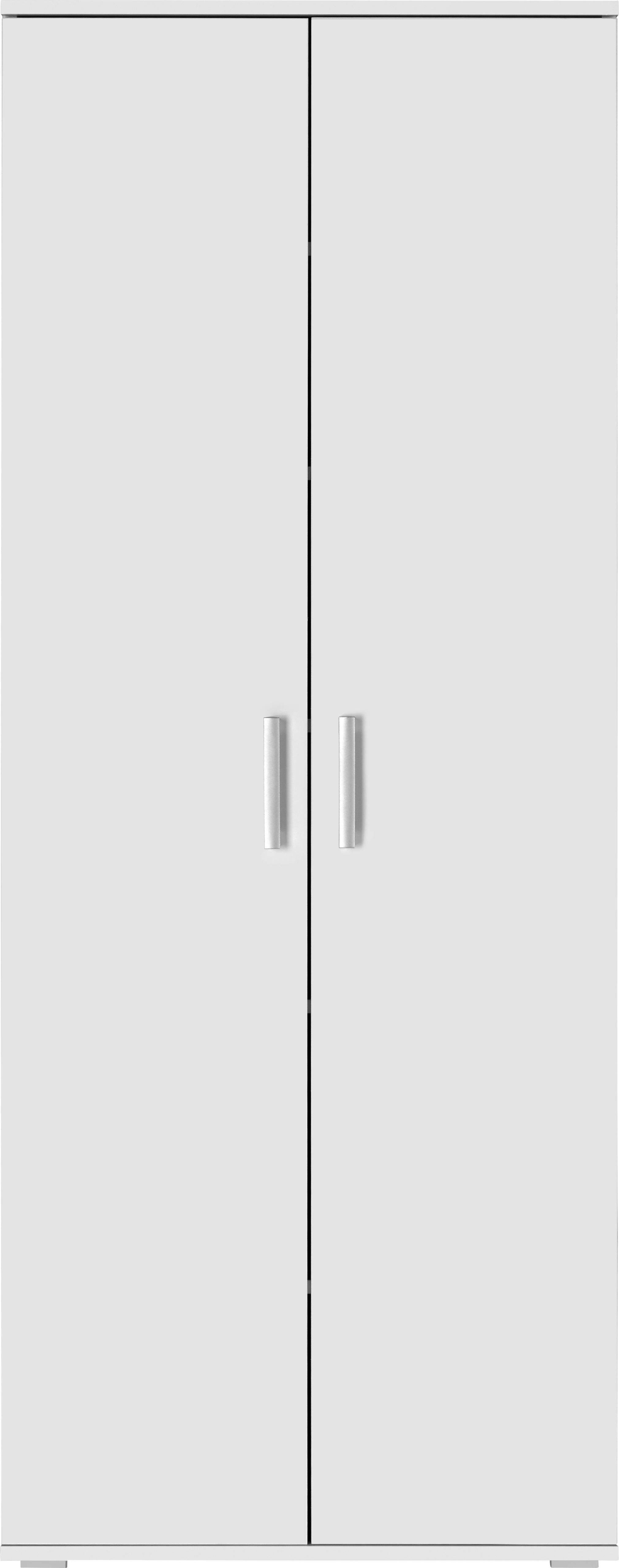 Mehrzweckschrank Weiß - Alufarben/Weiß, MODERN, Holzwerkstoff/Kunststoff (70/179/34cm) - Mömax modern living