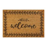Fussmatte Hello-welcome In Naturfarben Ca. 40x60cm - Naturfarben, Modern, Naturmaterialien (40/60cm) - Modern Living