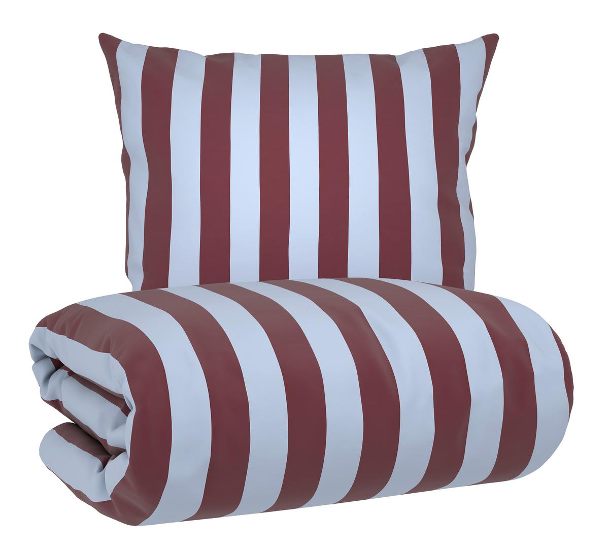 Bettwäsche Bold Streif Blau/Mauve ca. 135x200cm - Blau/Mauve, MODERN, Textil (135/200cm) - Mömax
