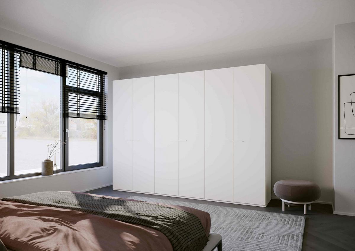 Omara S Klasičnimi Vrati Skat Classic, Bela - bela, Trend, kovina/leseni material (301/235/60cm) - Novel