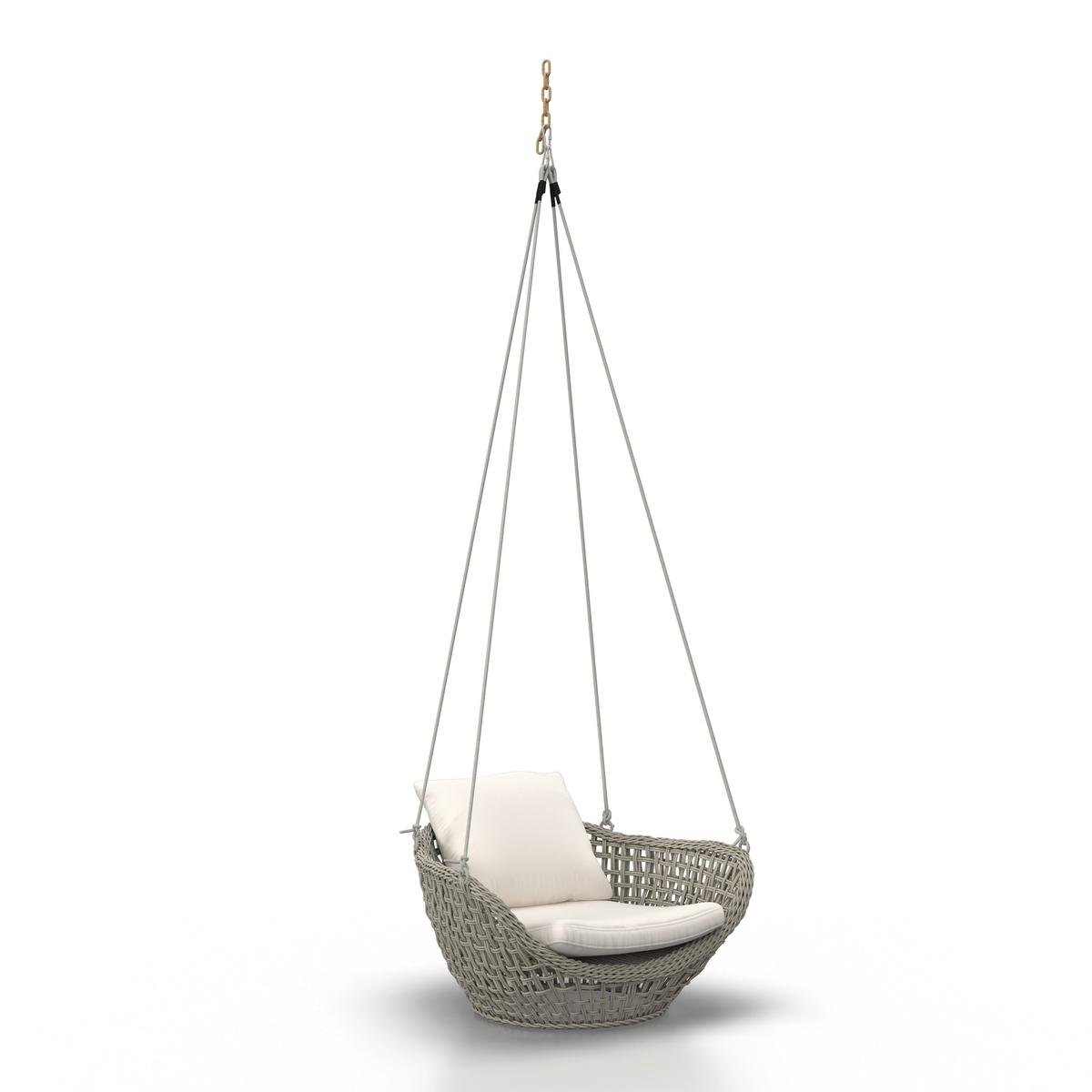 Viseči Stol Elodie, Krem - krem barve, Moderno, kovina/umetna masa (83/73/48cm) - Bessagi Garden