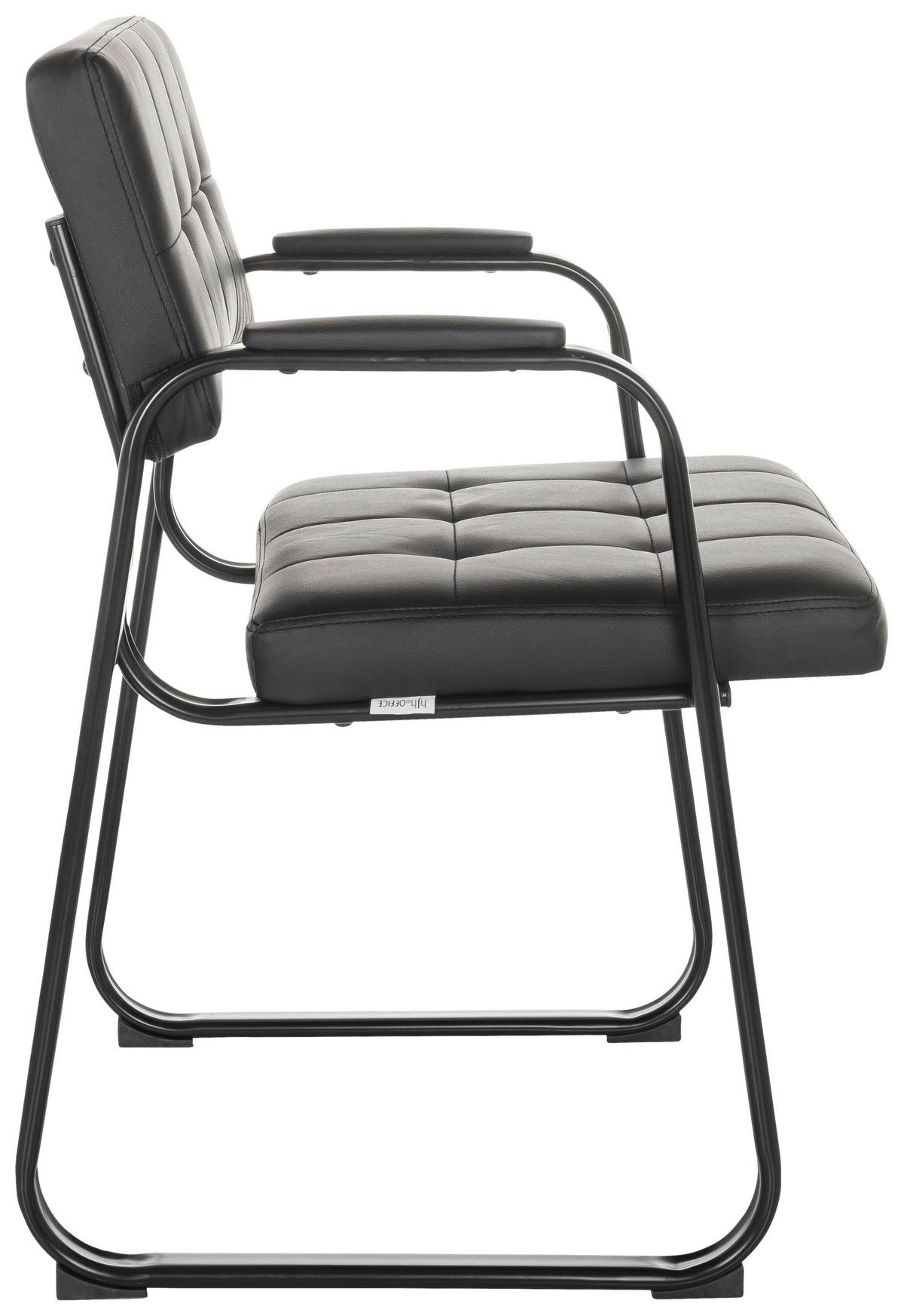 Konferenčni Stol Zanta B Pu, Črna - črna, Basics, kovina/tekstil (58/79/55cm) - MID.YOU