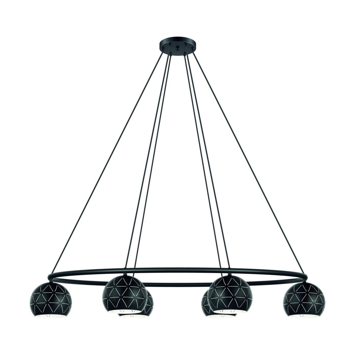 Hängeleuchte 98456* Cantallops - Weiss/Schwarz, Design, Metall (115/52/110cm) - Eglo