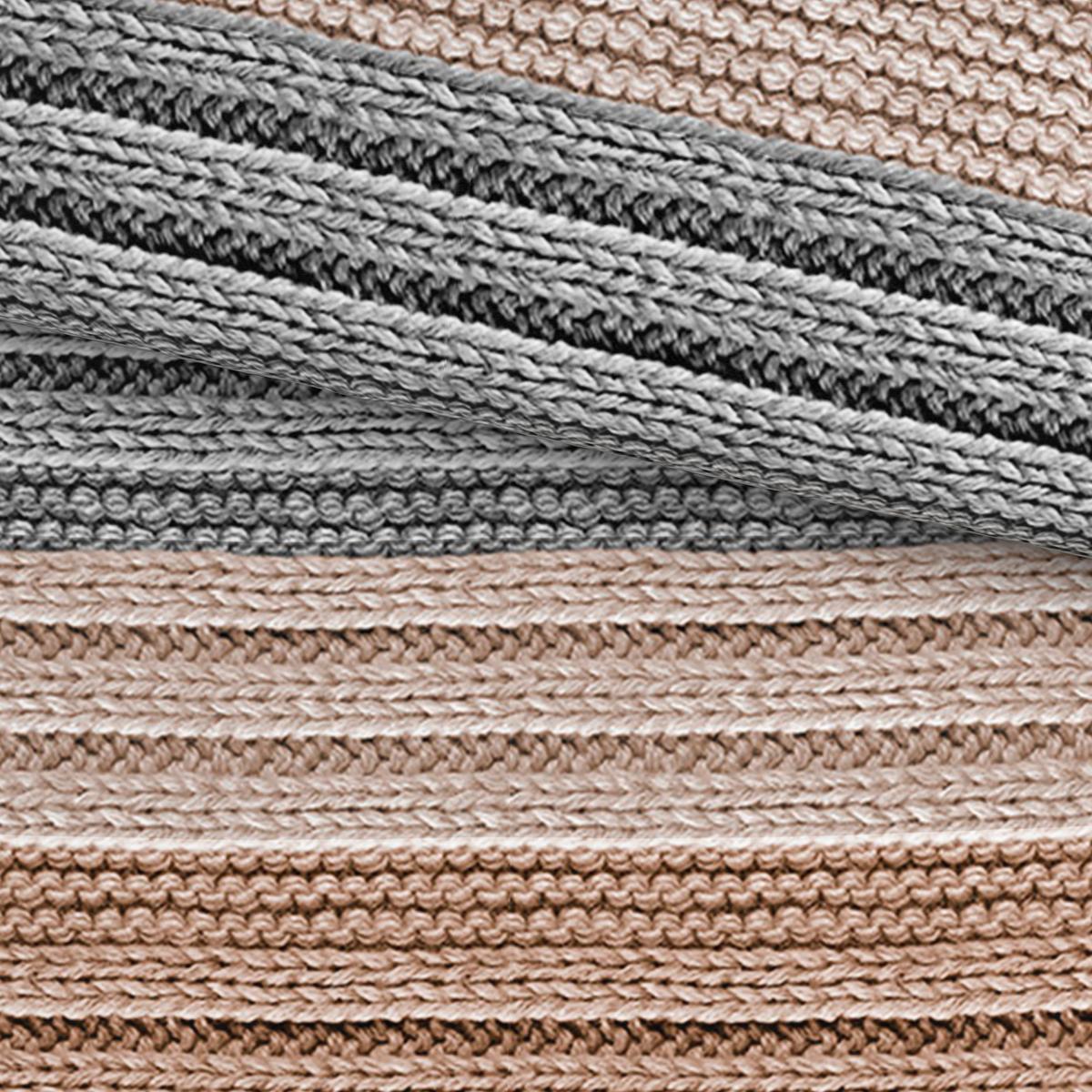 POŚCIEL COZY KNIT - szary, Design, tkanina (155/220cm) - Novel