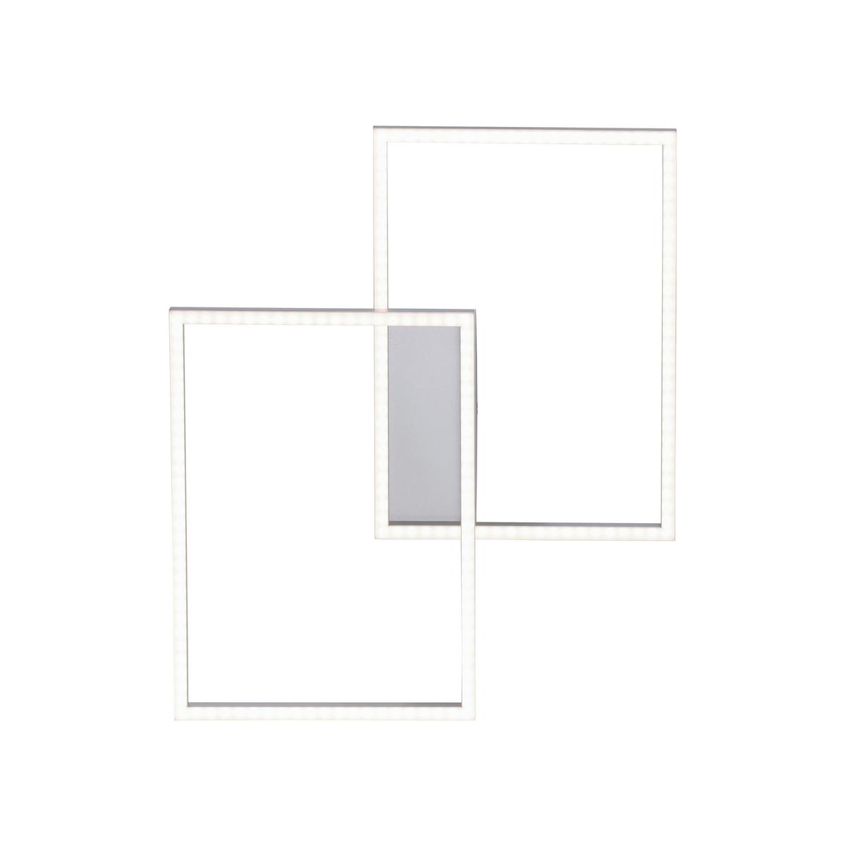 LED-Deckenleuchte Iven max. 43 Watt - Chromfarben/Alufarben, Design, Kunststoff/Metall (75,5/56,2/7cm)