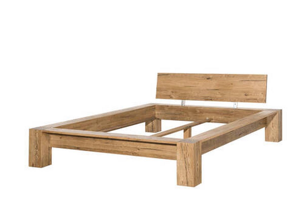 Bett aus Massiv Holz ca. 180x200 - Eichefarben, Lifestyle, Holz (180/200cm) - Zandiara