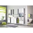 Hochschrank Weiß/Anthrazit - Chromfarben/Mooreichefarben, MODERN, Glas/Holzwerkstoff (60/175,5/36cm) - Premium Living Hochschrank Weiß/Anthrazit - Chromfarben/Mooreichefarben, MODERN, Glas/Holzwerkstoff (60/175,5/36cm) - Premium Living