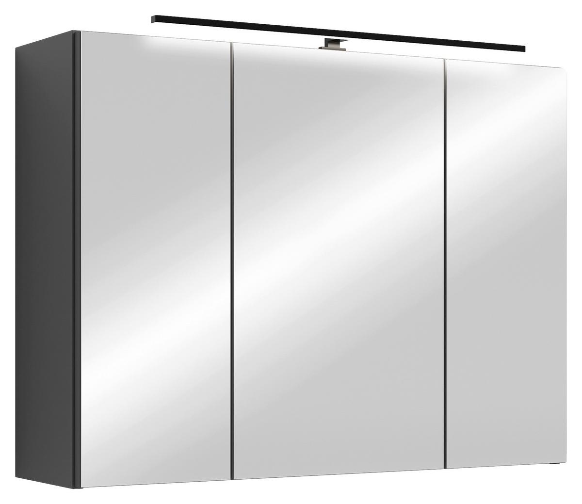 Spiegelschrank Spree Anthrazit - MODERN, Glas/Holzwerkstoff (80/60/15cm) - MID.YOU