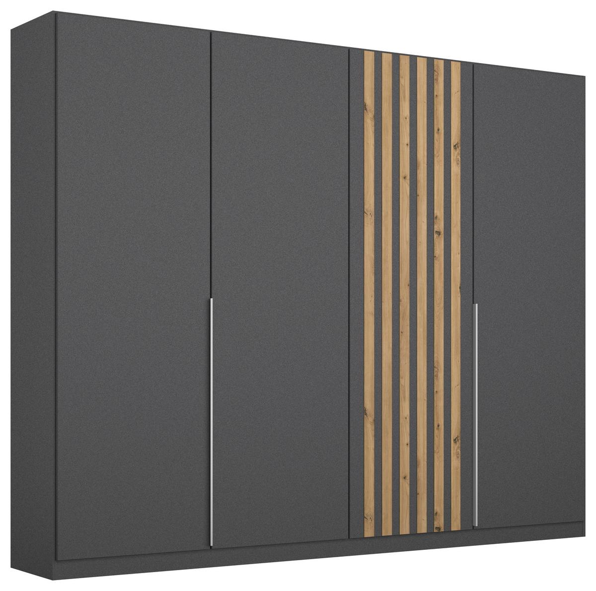 Ormar S Klasičnim Vratima Lamella - siva/hrast Artisan, Moderno, drvni materijal/metal (226/210/54cm) - Modern Living
