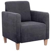 SESSEL MILLA - Anthrazit/Naturfarben, Design, Holz/Textil (71/81/70cm) - Max Winzer
