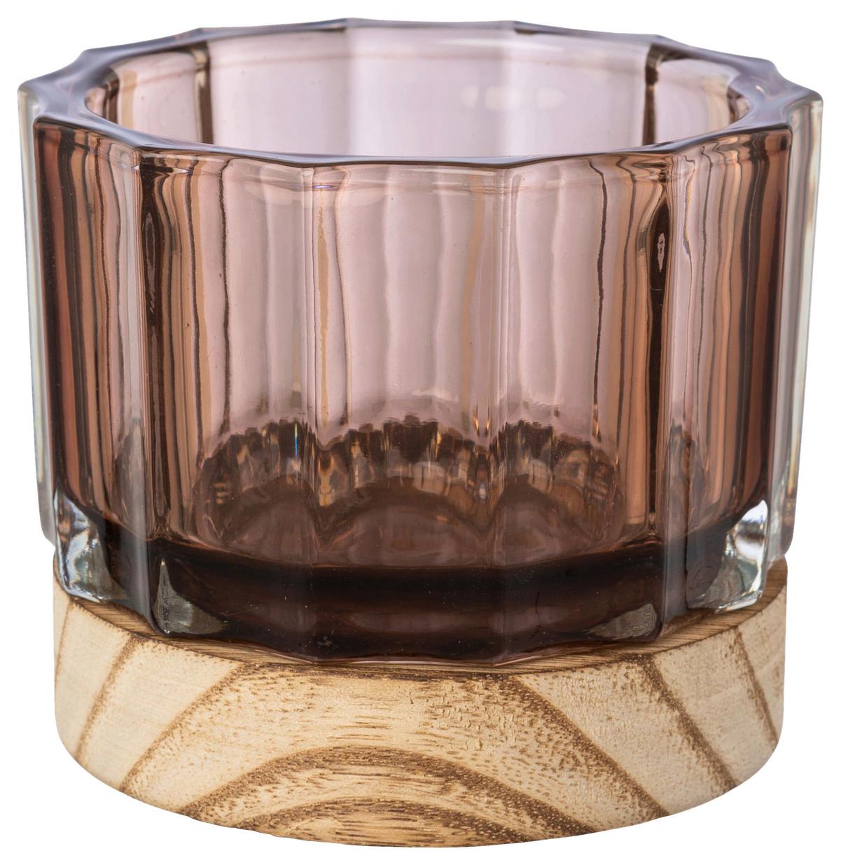 Laterna Za Svečo Maja Ii - siva/zelena, Basics, steklo (8,5/13cm) - Modern Living