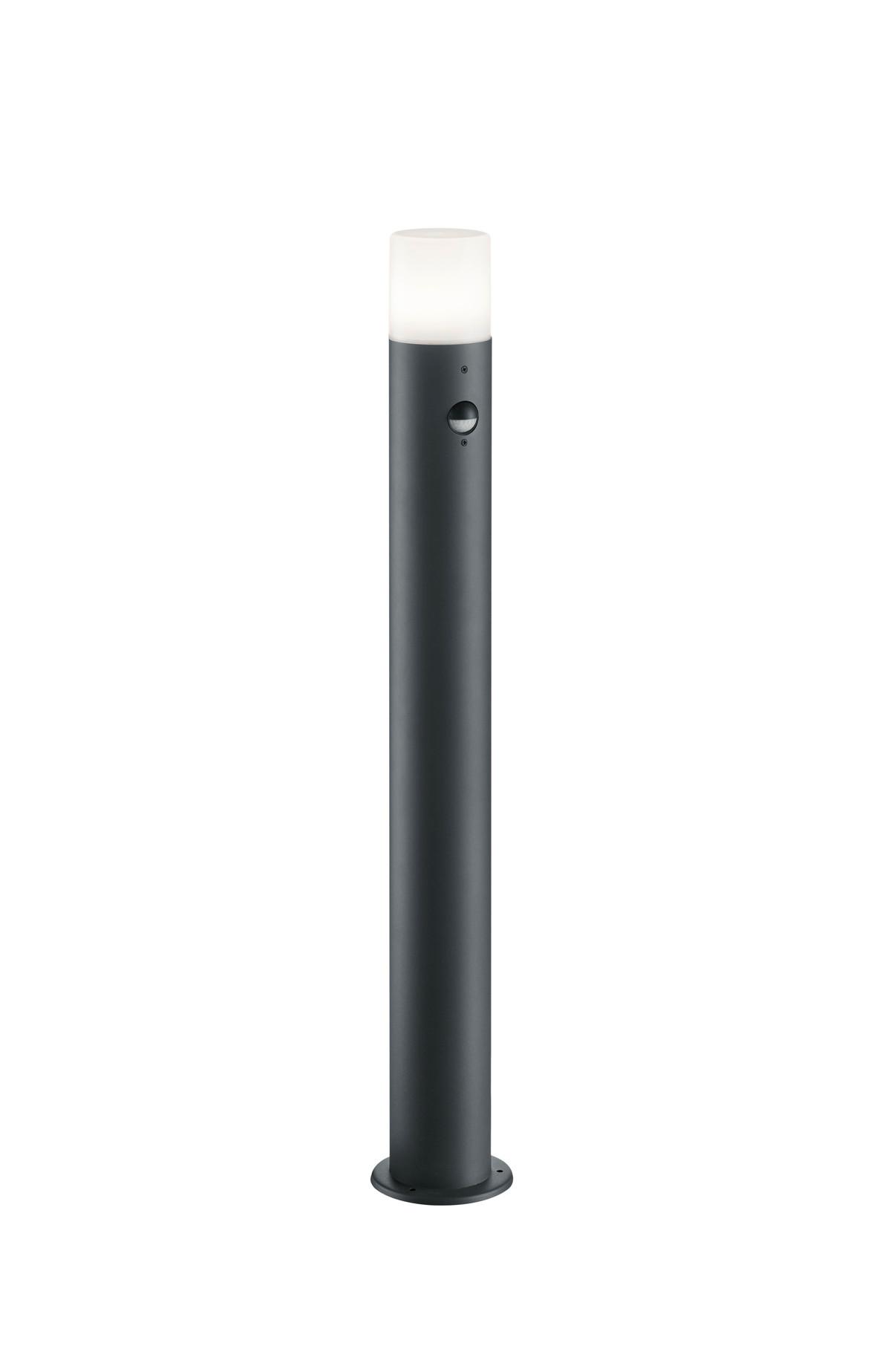 Wegleuchte Hoosic in Weiß/Anthrazit max. 28 Watt - Anthrazit/Weiß, Natur, Kunststoff/Metall (12/80cm) - Trio Leuchten