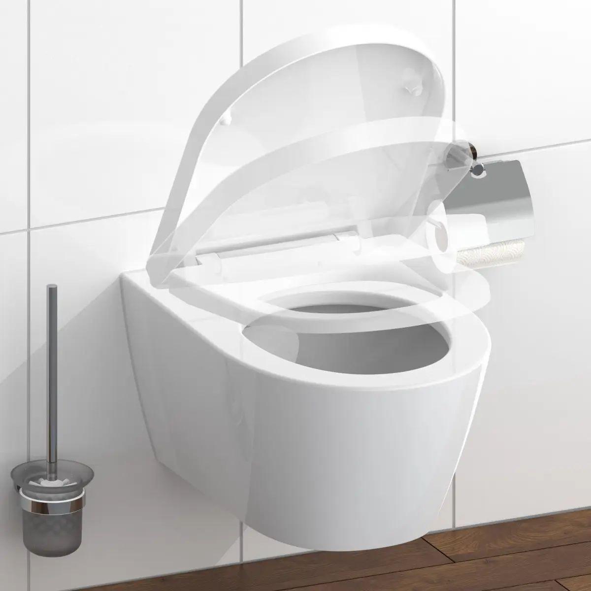 Capac WC D-Form - alb, Konventionell, plastic (34,5/5,5/45,5cm) - Schütte