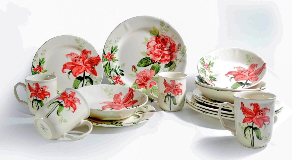 Kombinirani Servis Rosemary Creme, 16-Delni - večbarvno, keramika - Creatable