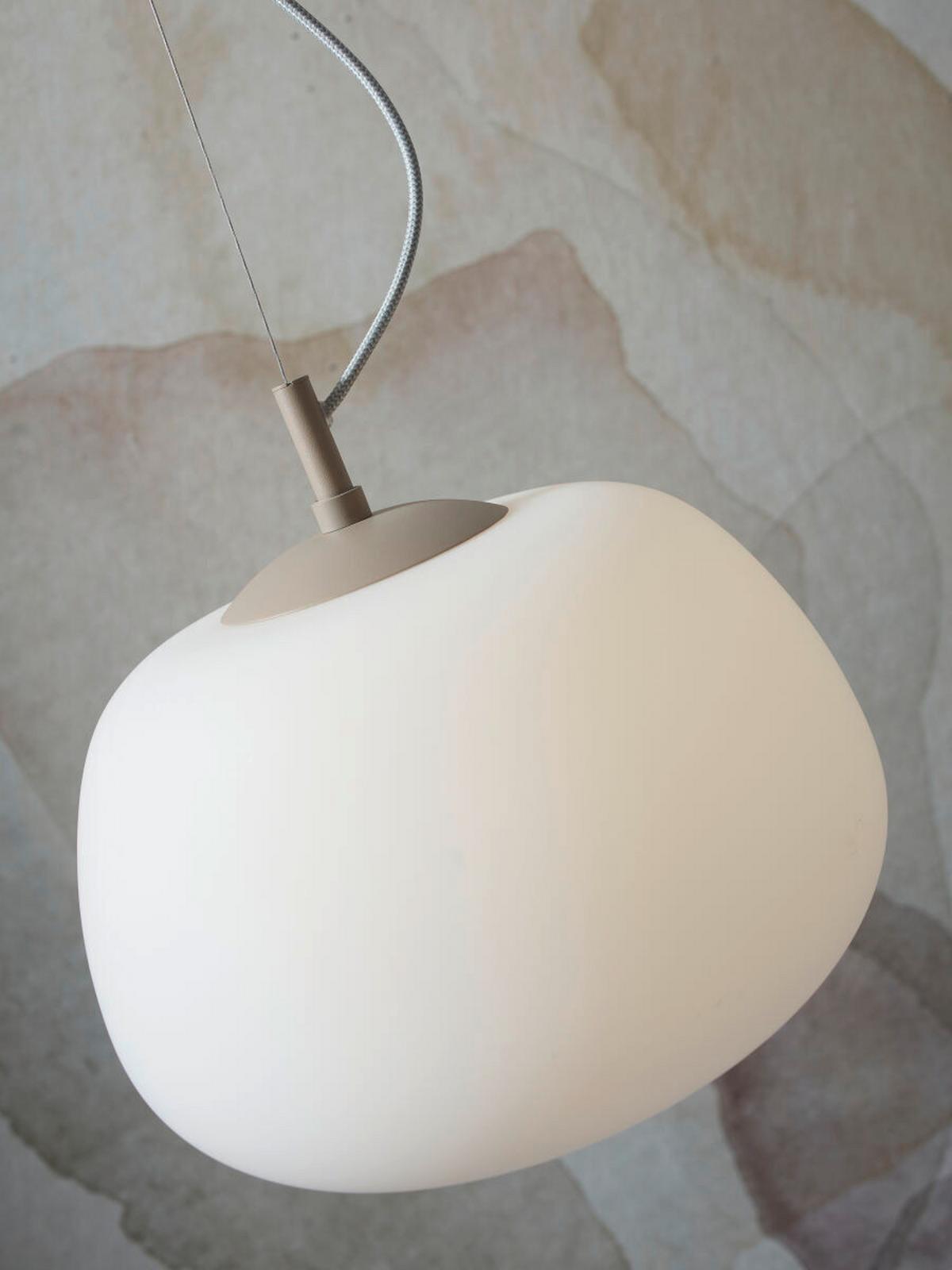 Függőlámpa Sapporo - homokszínű/fehér, Trend, üveg (34,2/30cm) - It's about Romi
