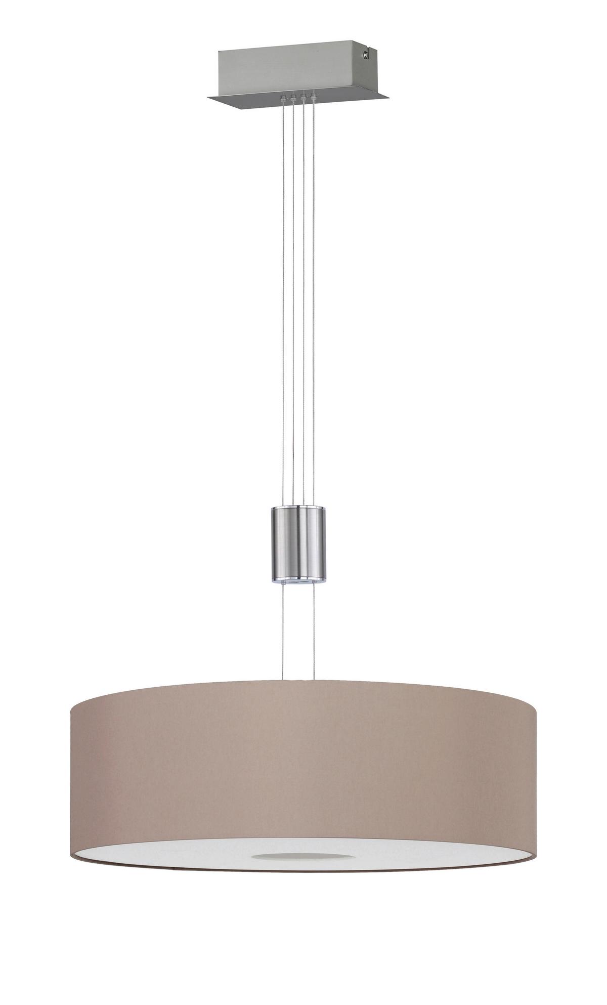 LAMPA WISZĄCA LED TOULOUSE - cappuccino/kolor niklowy, Modern, tworzywo sztuczne/metal (18/150cm) - Wofi