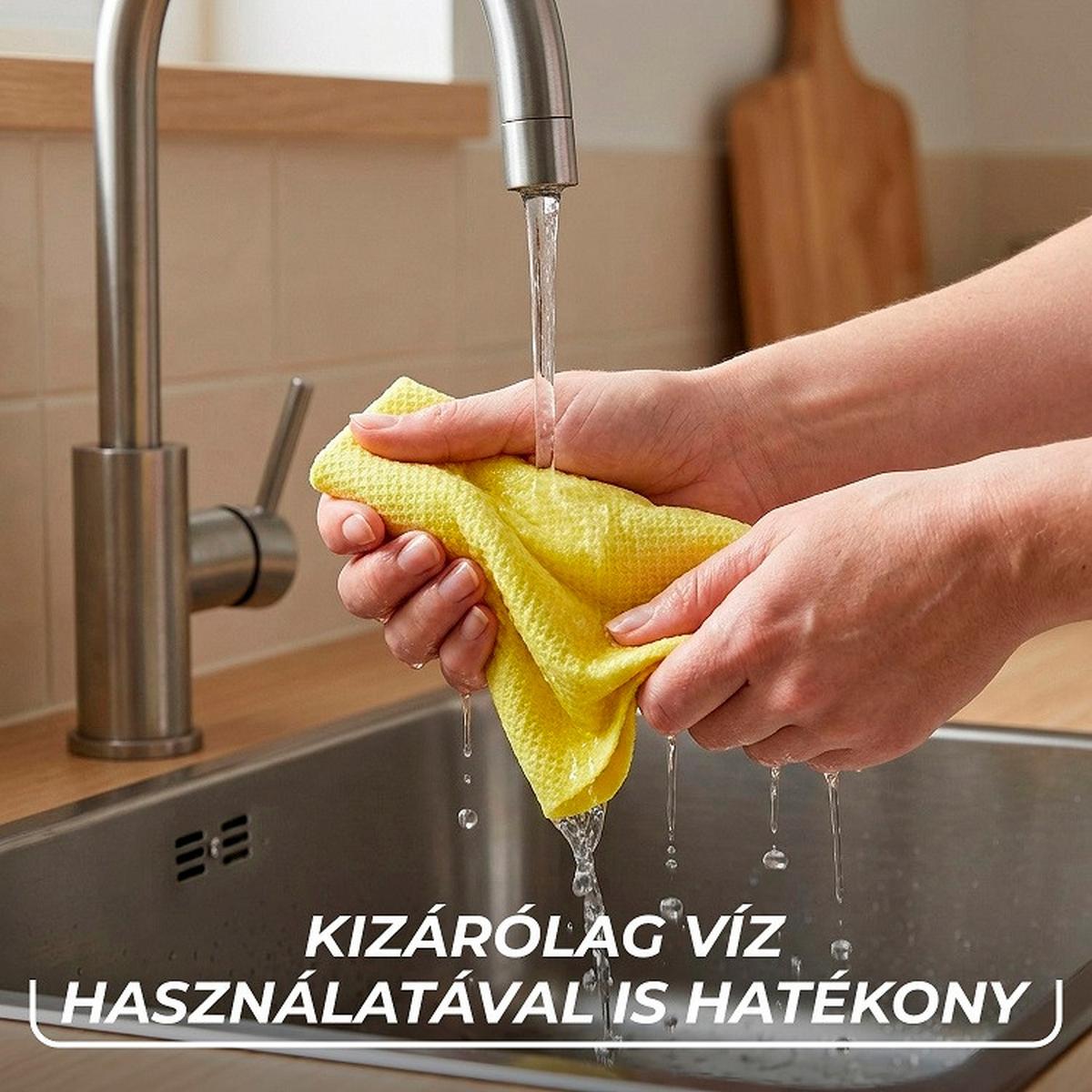 Mikroszálas Kendő Actifibre Pro Glass & Windows - sárga, Basics, műanyag (32/34,5cm) - Vileda