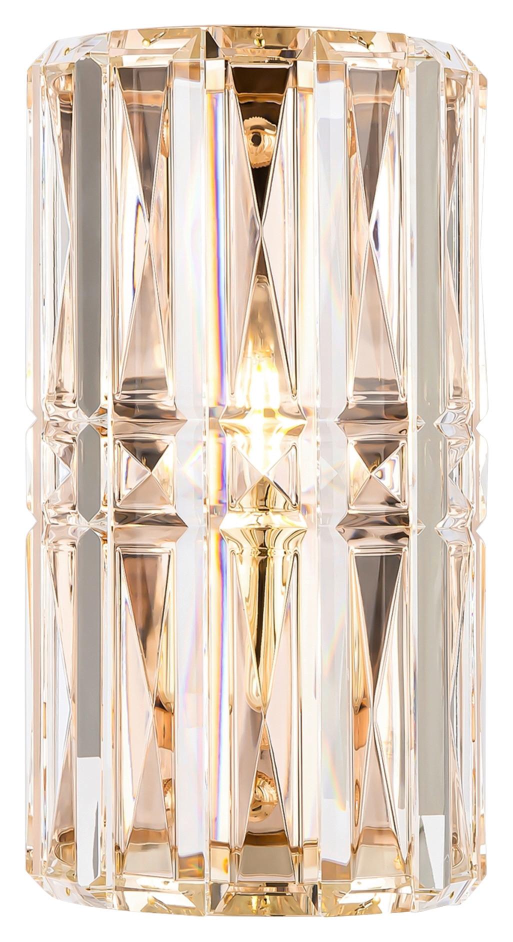 Wandleuchte Facet - Goldfarben, Basics, Glas/Metall (13/25/10cm) - MAYTONI