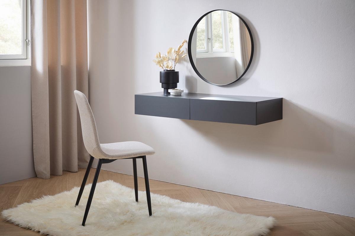 STÓŁ KONSOLA NEWNIQ - antracytowy, Design, materiał drewnopochodny (110/40/16cm) - Hom`in