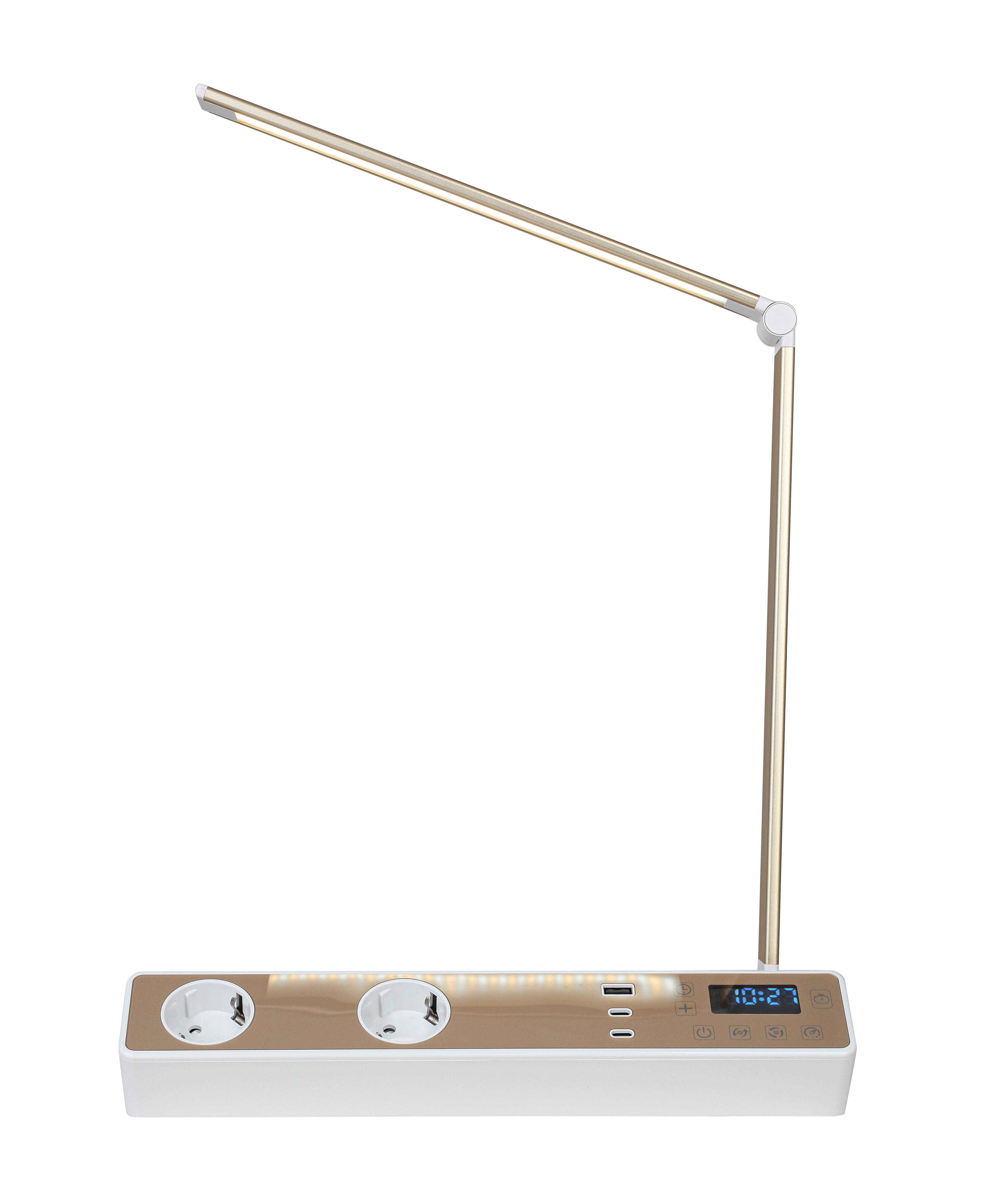 LED-SKRIVBORDSLAMPA MULTI - vit/roséguld, Modern, metall/plast (33/10,5/37-66cm) - Mömax