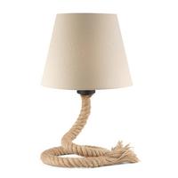Tischleuchte Mauli Beige max. 22 Watt - Beige, Natur, Textil/Metall (23/32cm)