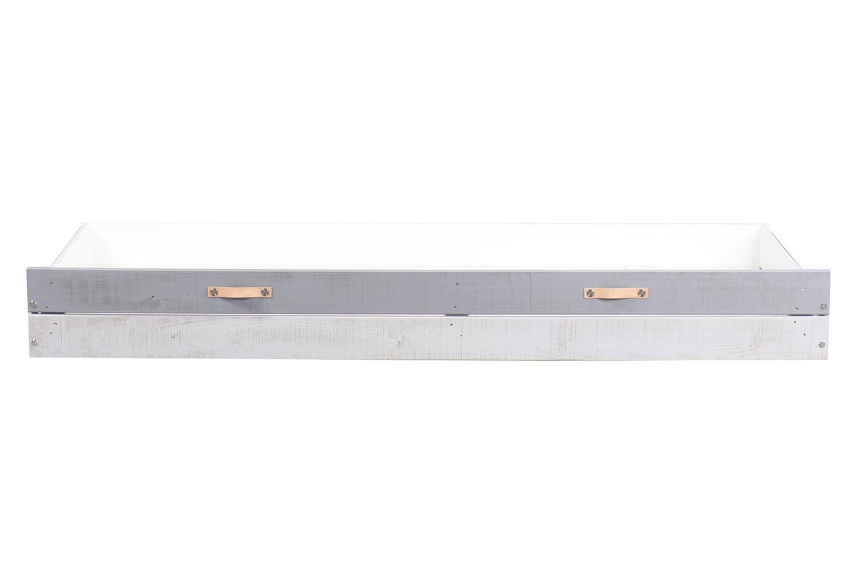 Hausbett ca. 90x200 cm Grau/Weiß - Weiß/Grau, Design, Holz/Holzwerkstoff (90/200cm) - Livetastic