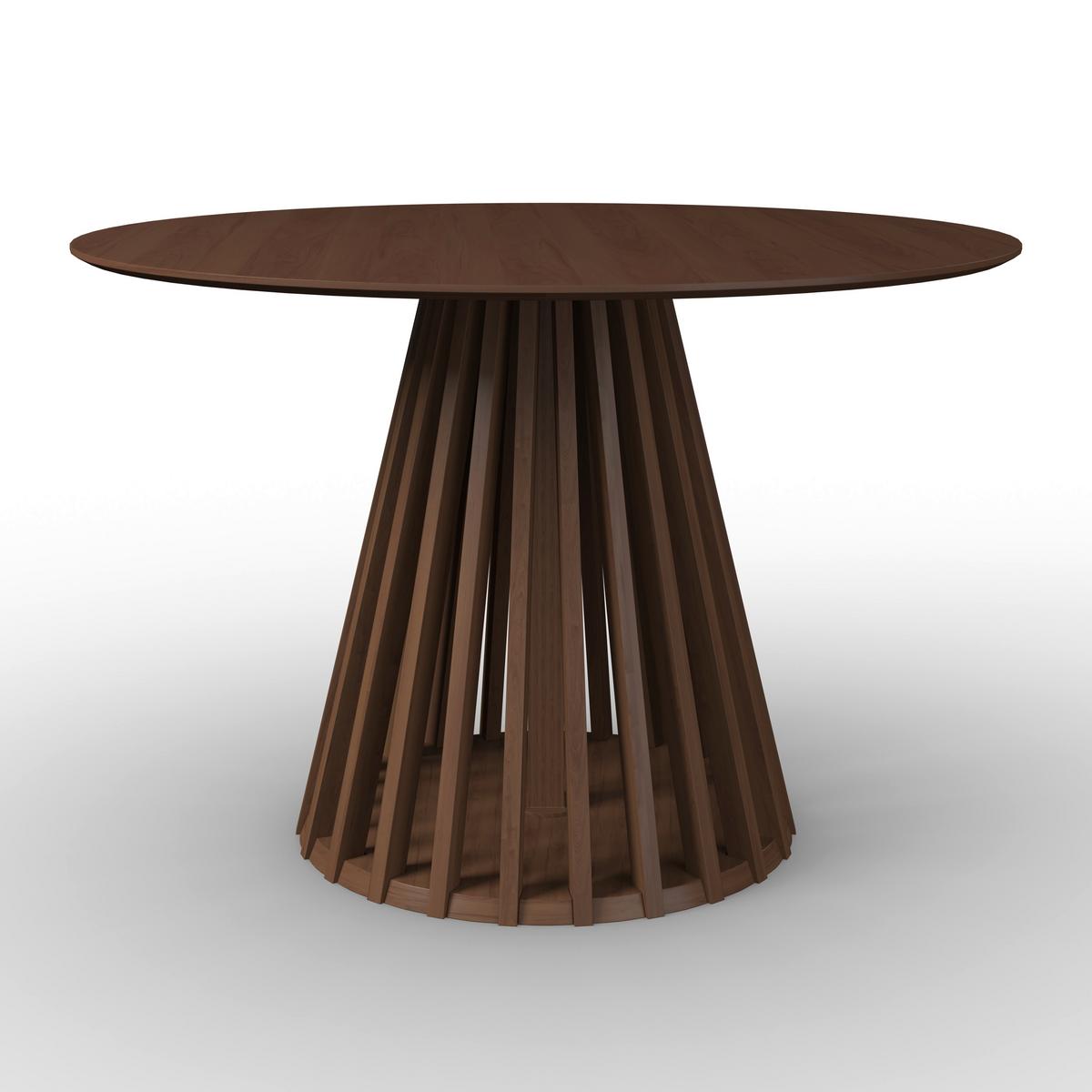 Esstisch Ennio Walnuss MDF L/B/H ca. 120/120/75 cm rund - Walnussfarben, MODERN, Holz/Holzwerkstoff (120/75cm) - Bessagi Home