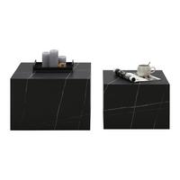 Klubska Miza Herringone - črna, Moderno, leseni material (52/60/35/40/52/60cm) - Mömax