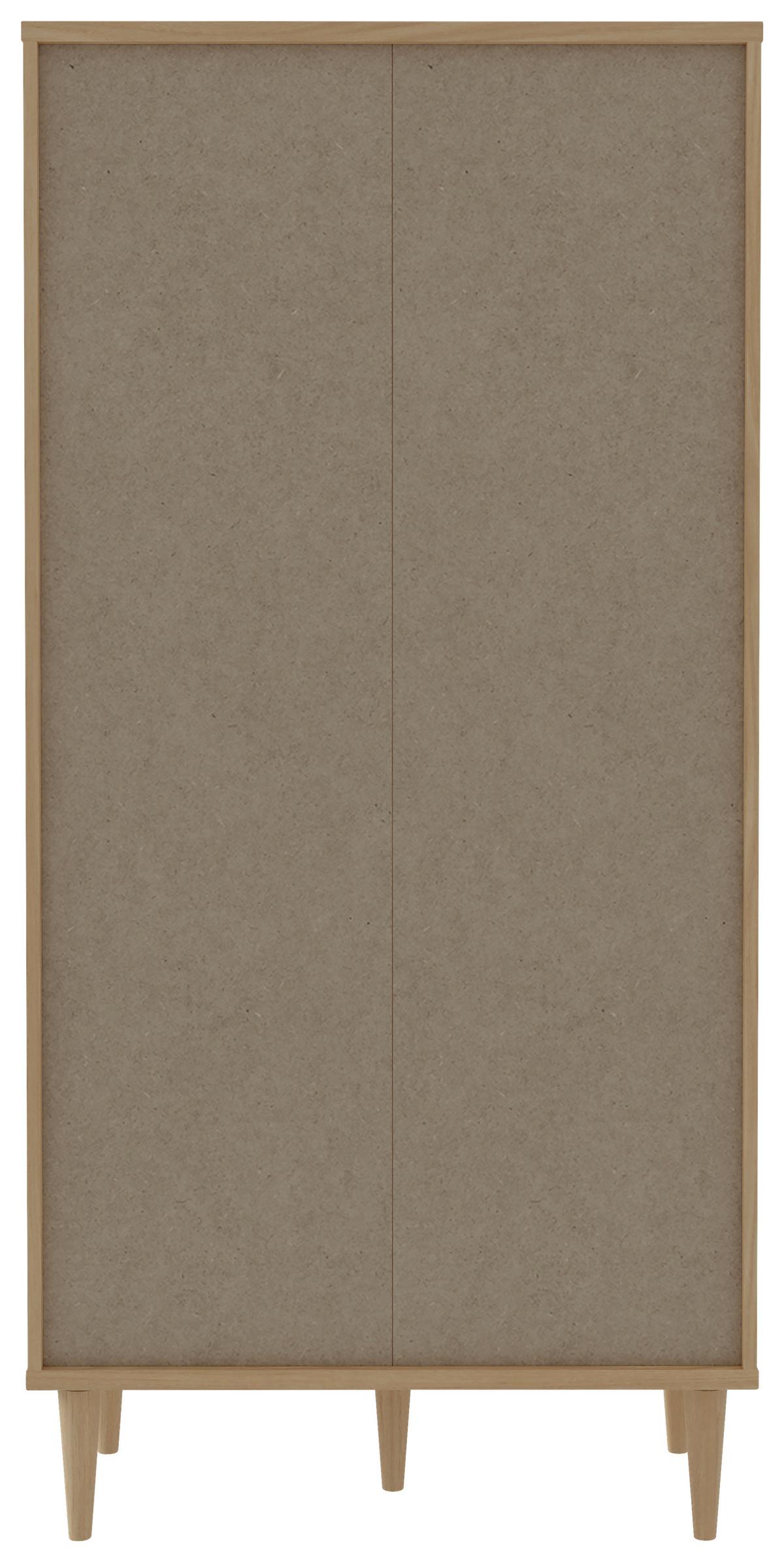 Ormar Calasetta - boje hrasta/zlatne boje, Natur, drvni materijal/metal (80,1/166,6/41,4cm) - Premium Living