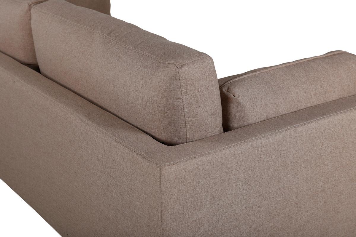 2-SITZER-SOFA BOOM - Hellbraun/Schwarz, Design, Textil/Metall (203/84/90cm) - Livetastic