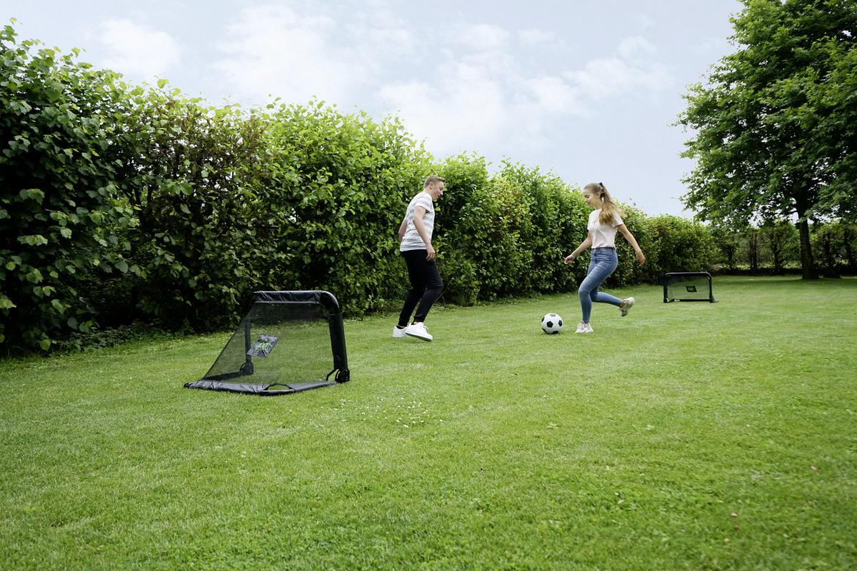 Nogometni Gol Exit Pico, 2 Kos - črna, Konvencionalno, kovina/umetna masa (90/60/60cm) - EXIT Toys