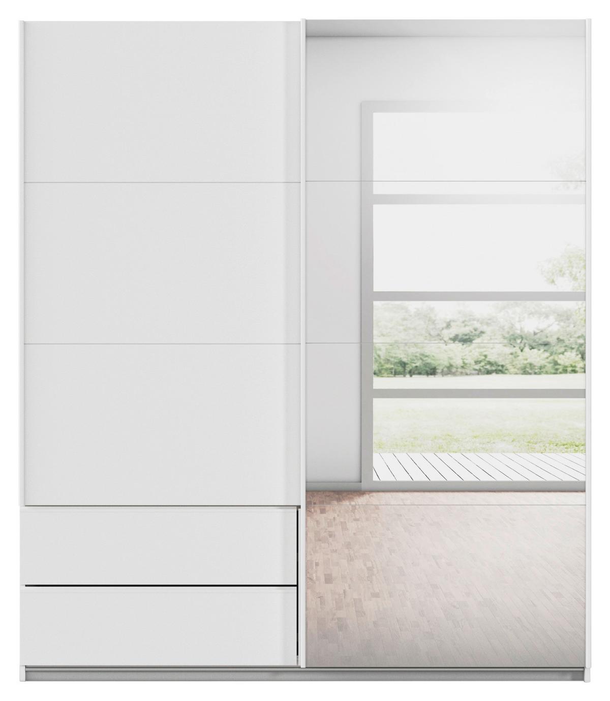 Schwebetürenschrank Elara Weiß - Weiß, KONVENTIONELL, Holzwerkstoff/Metall (181/210/62cm) - Premium Living