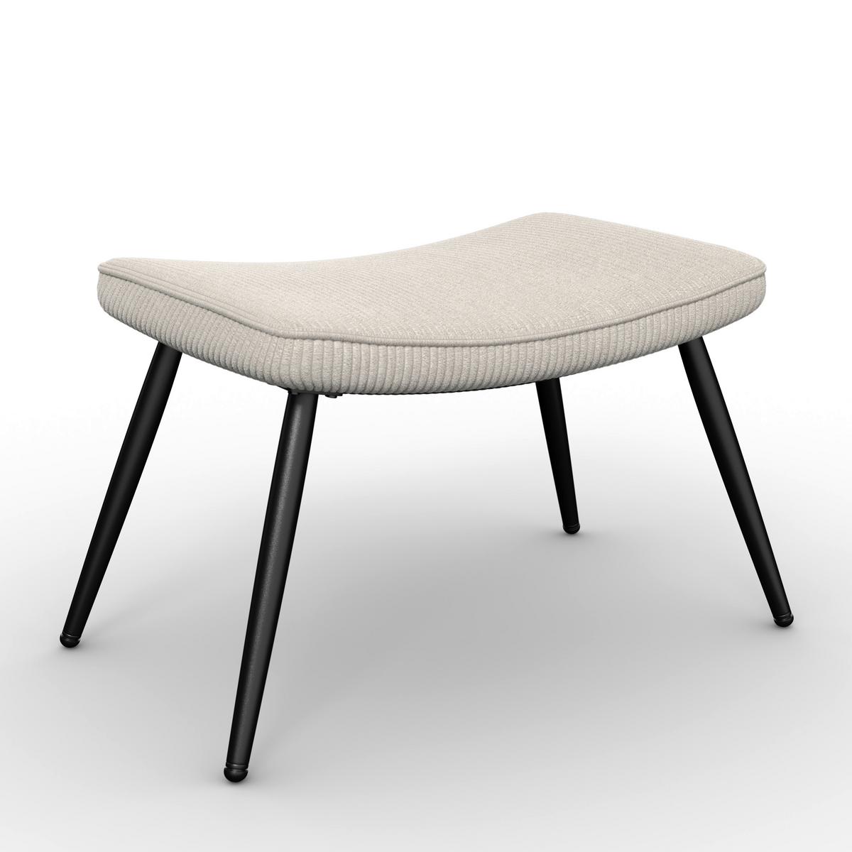 SCAUN DE RELAXARE AURORA - crem/negru, Modern, lemn/metal (68/98/74cm) - Bessagi Home