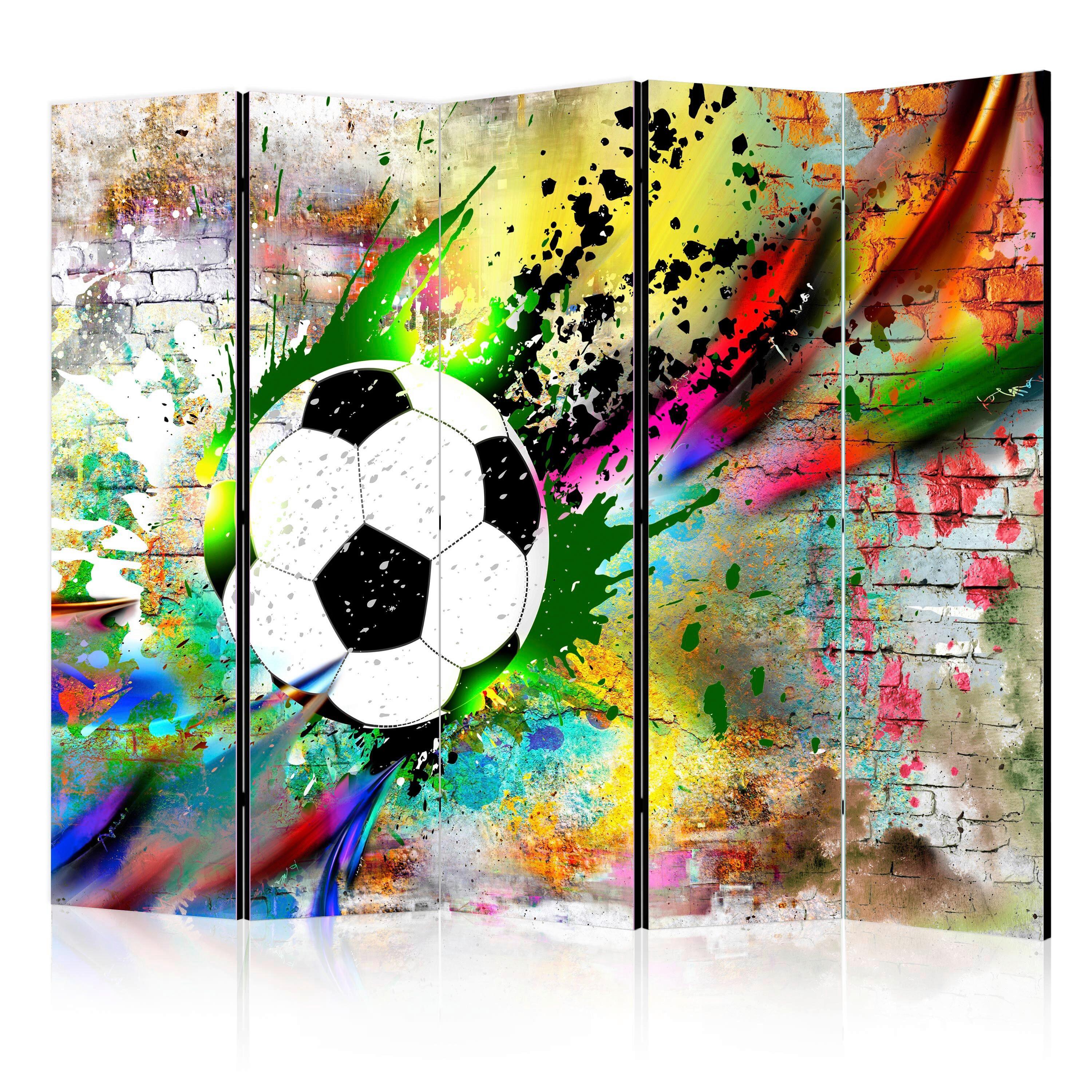 Paravent Urban Gameplay II Multicolor - Multicolor, Basics, Holz/Textil (225/172/3cm) - artgeist